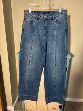 Curve Mid Blue High-Rise Wide Leg Jeans